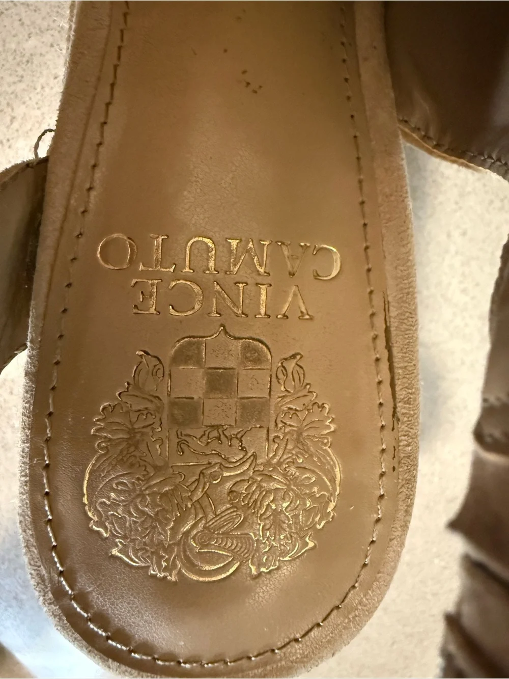 Vince Camuto tan suede